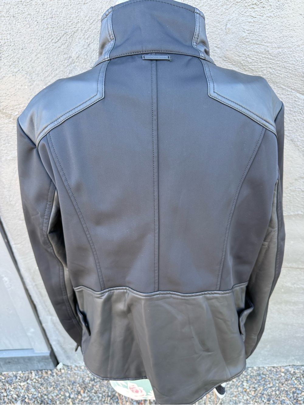 blanc noir Black Lightweight Jacket with High Stand Collar - Picture 3 of 4